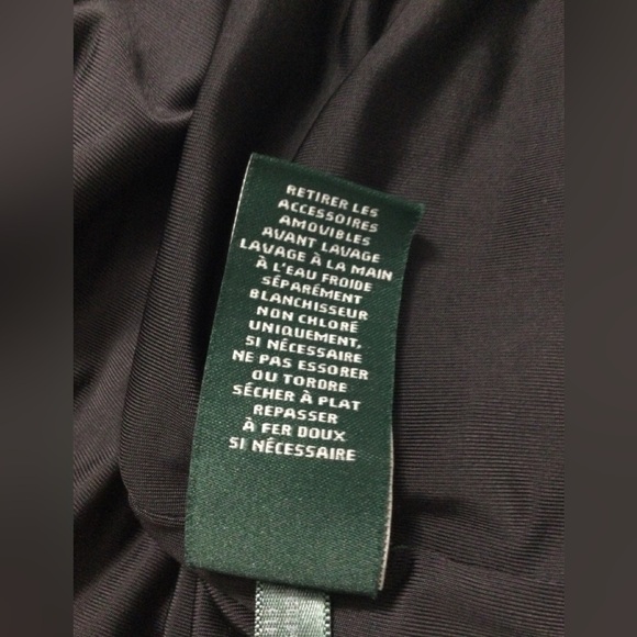 Lauren Ralph Lauren Black Cotton Crochet Beaded Halter Dress Sz M - Picture 10 of 11